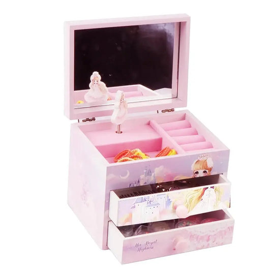 DANCING BALLERINA WOODEN JEWELLERY VANITY SPARKLES