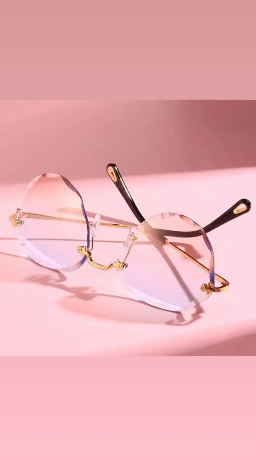 LUXURY RIMLESS SUNGLASSES SPARKLES