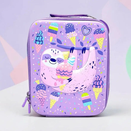 CUTE SLOTH INSULATED LUNCH BAG - Sparkles