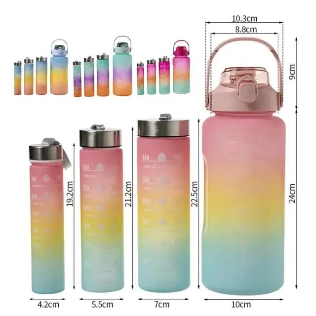 4PCS GRADIENT PORTABLE BOTTLE SET SPARKLES