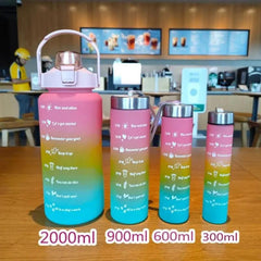 4PCS GRADIENT PORTABLE BOTTLE SET SPARKLES