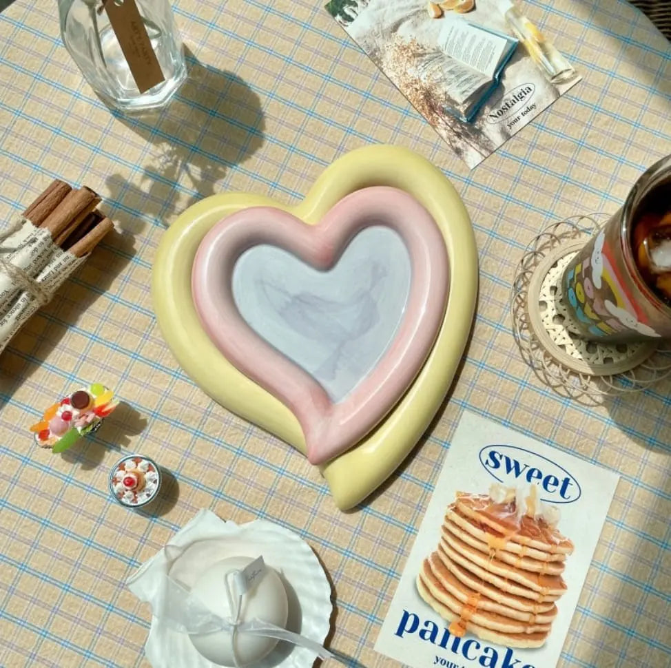 HEART SHAPED TRINKET TRAY SPARKLES