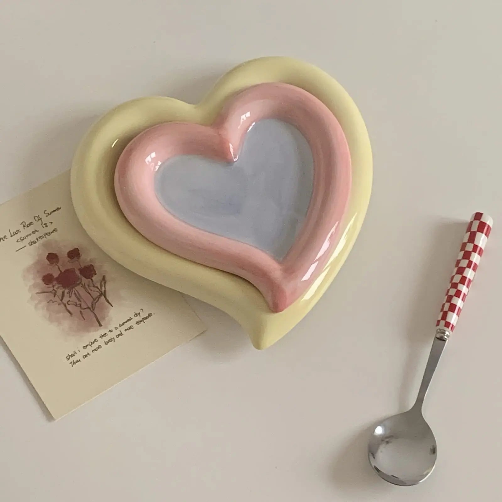 HEART SHAPED TRINKET TRAY SPARKLES