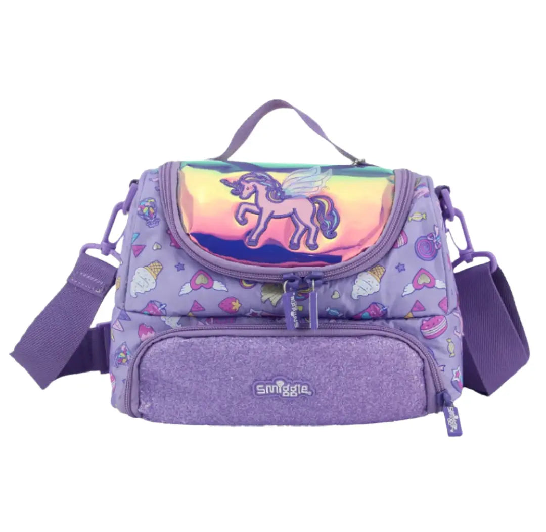 SMIGGLE SPARKLY UNICORN LUNCH BAG SPARKLES