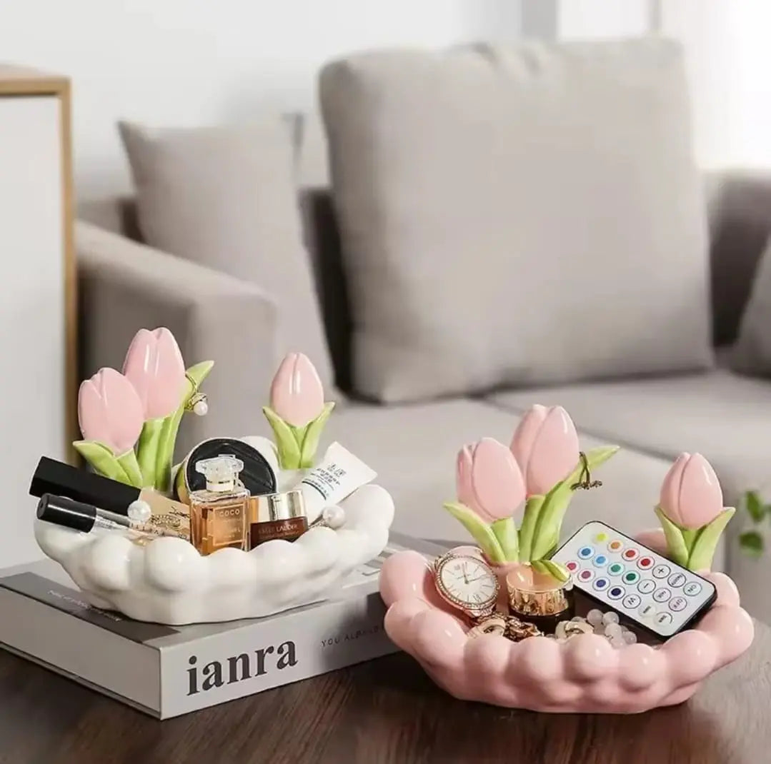 TULIP CERAMIC TRAY SPARKLES