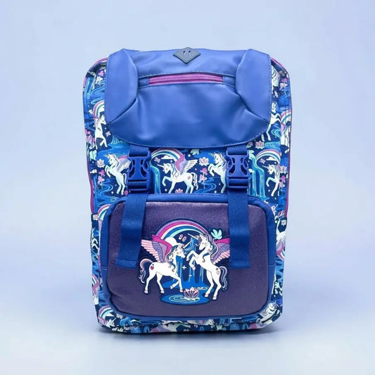 BLUE UNICORN FLAP OVER BACKPACK