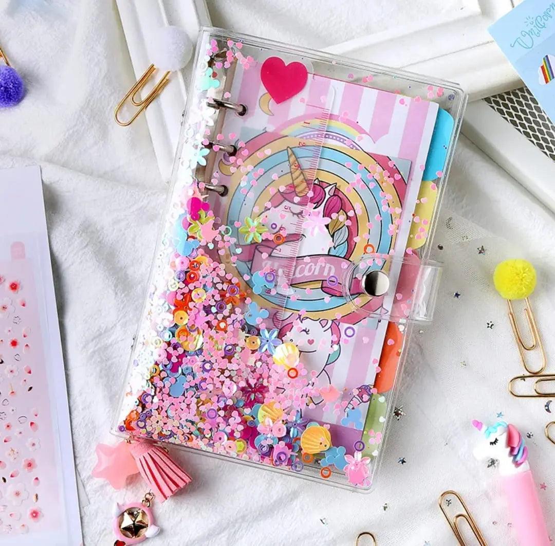 GLITTERY UNICORN NOTEPAD SPARKLES