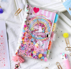 GLITTERY UNICORN NOTEPAD SPARKLES