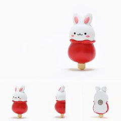 3 X ADORABLE BUNNY FRIDGE MAGNETS SET SPARKLES