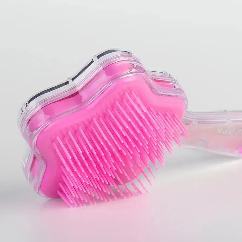 STAR GLITTERY HAIR BRUSH SPARKLES