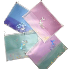 GLITTERY TRANSLUCENT MERMAID FOLDER SPARKLES