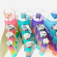 4PCS GRADIENT PORTABLE BOTTLE SET SPARKLES