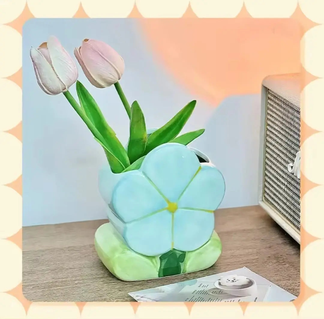 CERAMIC FLORAL HOLDER SPARKLES