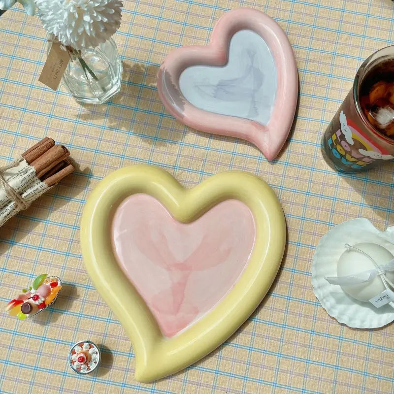 HEART SHAPED TRINKET TRAY SPARKLES