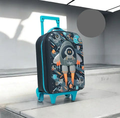 SMIGGLE TRAVEL LUGGAGE TROLLEY - SPACE ROCKET SPARKLES