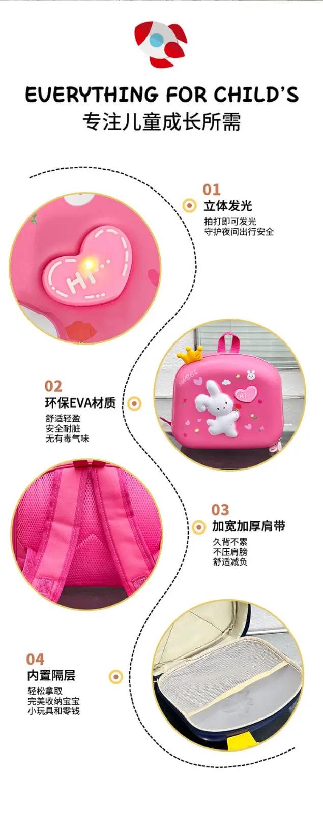 HARD SHELL ADORABLE BACKPACK - Sparkles