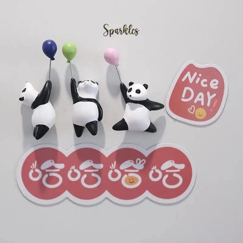 PANDA REFRIGERATOR MAGNET SPARKLES