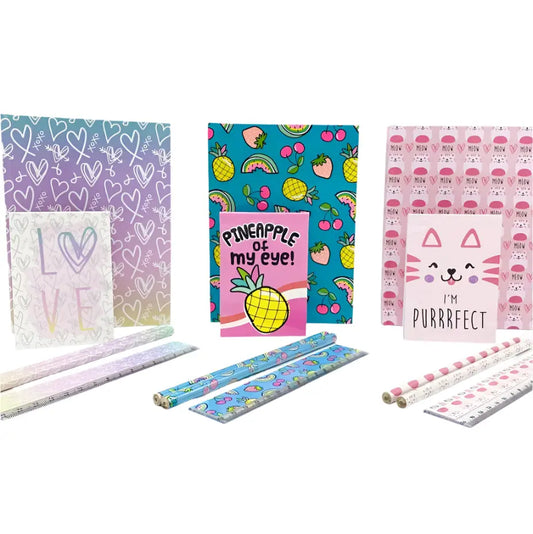 CUTE STATIONERY NOTEPAD SET SPARKLES