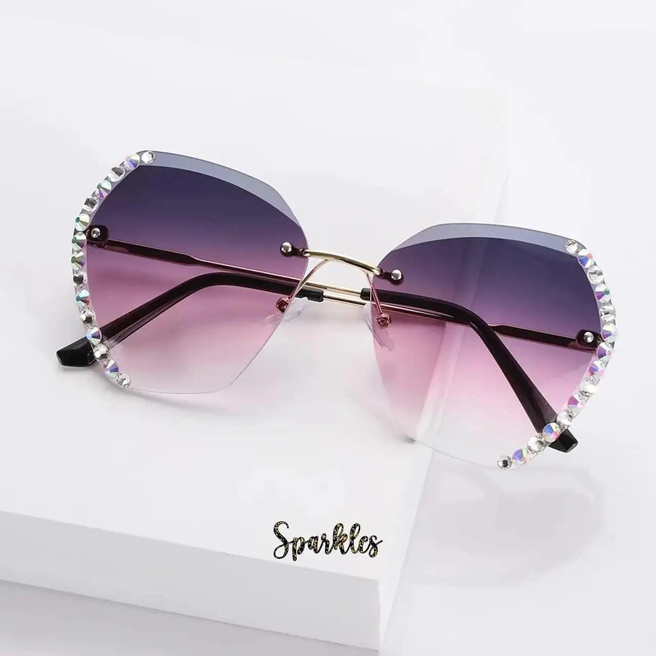 VINTAGE RHINESTONE SUNGLASSES SPARKLES