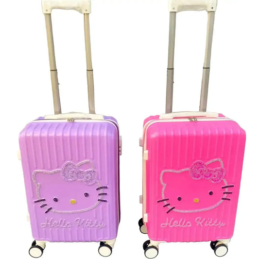 HELLO KITTY RHINESTONE TROLLEY SUITCASE - Sparkles