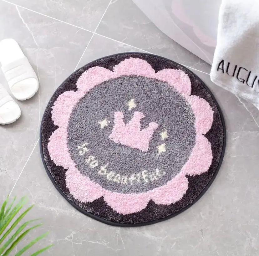 ROUND FOOT RUG SPARKLES