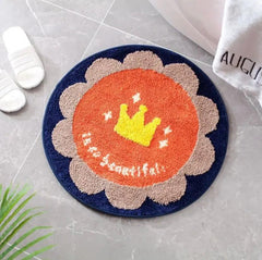 ROUND FOOT RUG SPARKLES