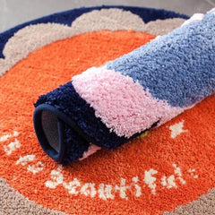 ROUND FOOT RUG SPARKLES