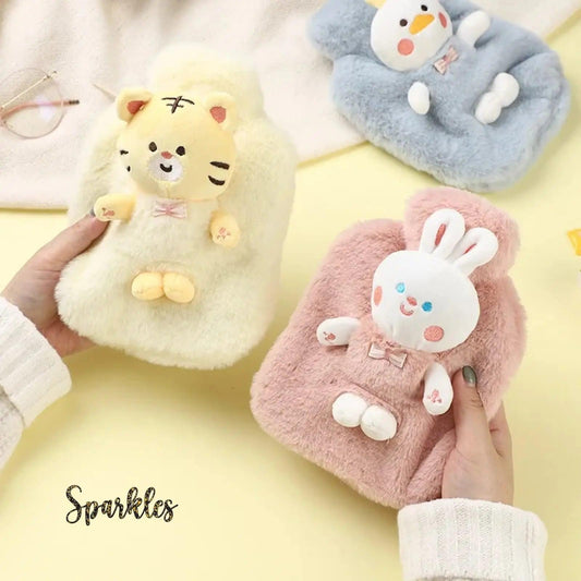 PLUSH HOT WATER BAG FOR WINTER SPARKLES