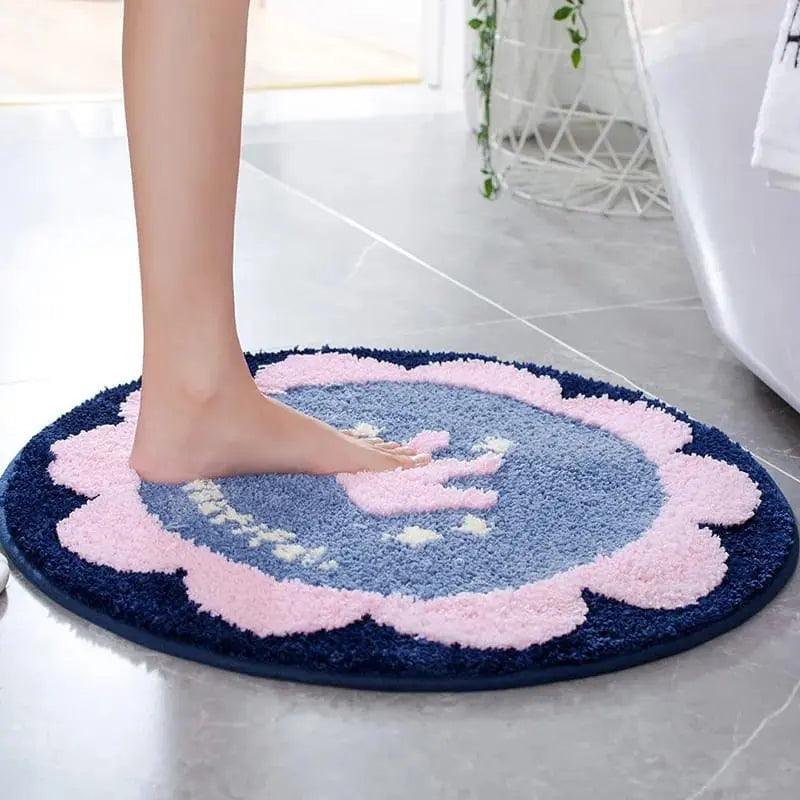 ROUND FOOT RUG SPARKLES