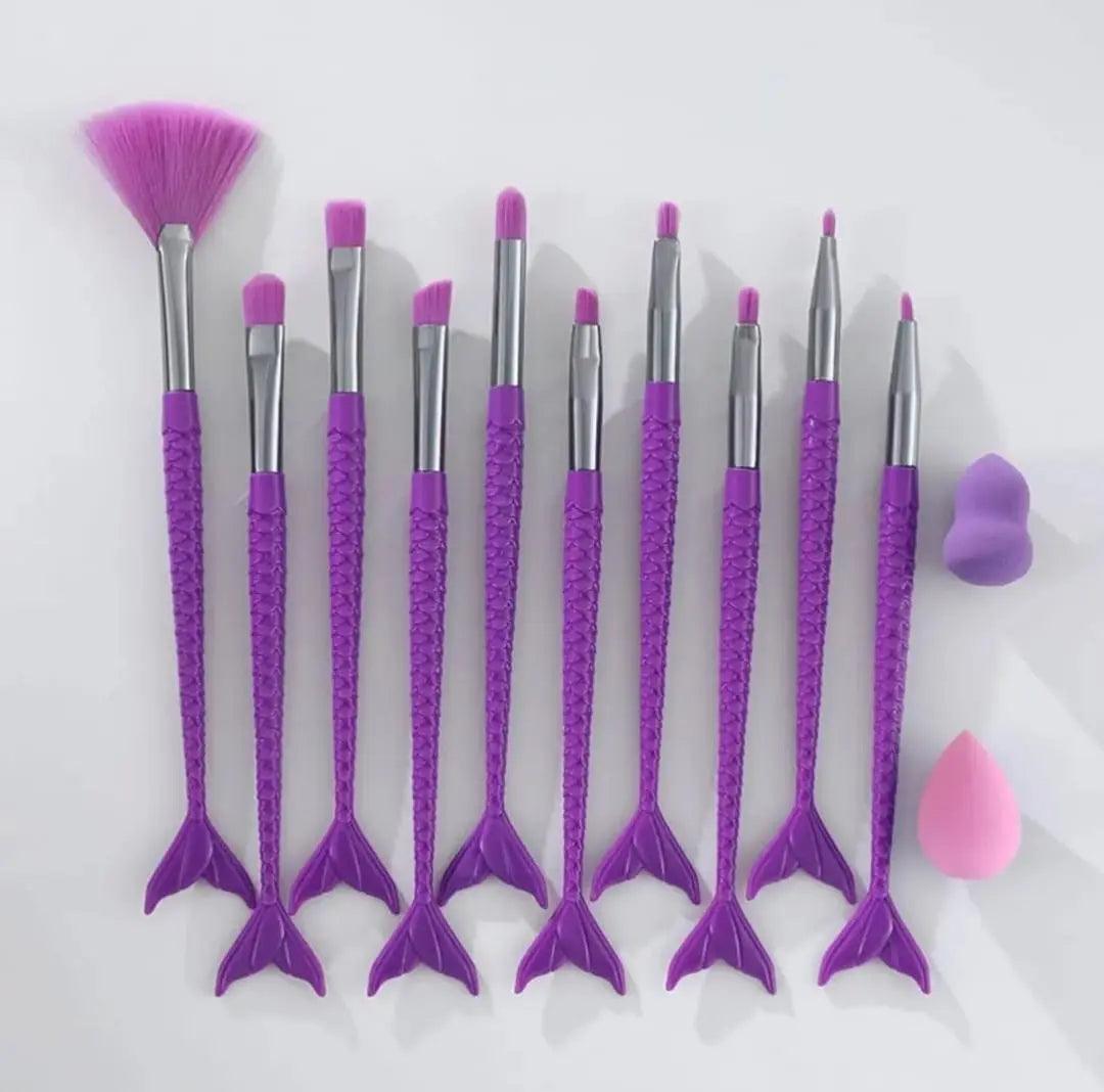 MERMAID MAKE-UP BRUSH SET SPARKLES