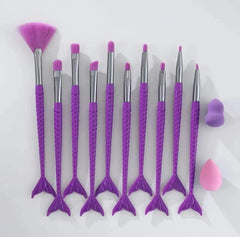 MERMAID MAKE-UP BRUSH SET SPARKLES