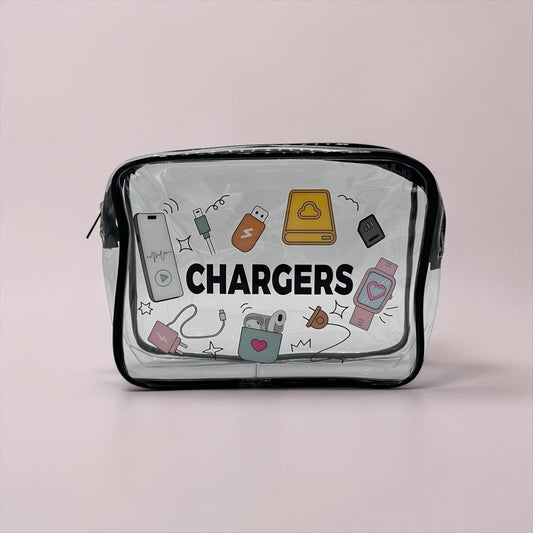 TRENDY TRANSPARENT ACCESSORIES POUCH