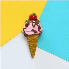 1 X STRAWBERRY CONE MAGNET