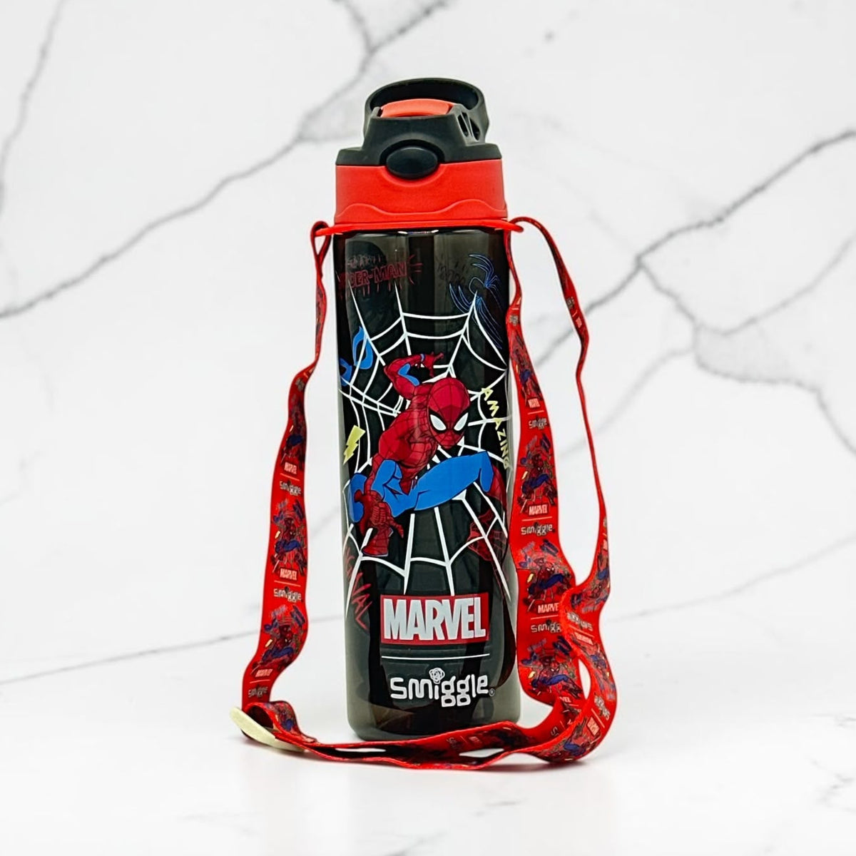 SPIDERMAN WATER BOTTLE WITH STRAP