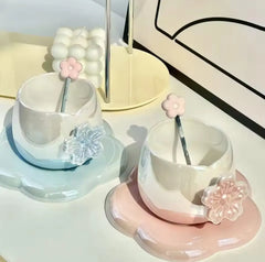 CERAMIC CHERRY BLOSSOM MUG SET SPARKLES
