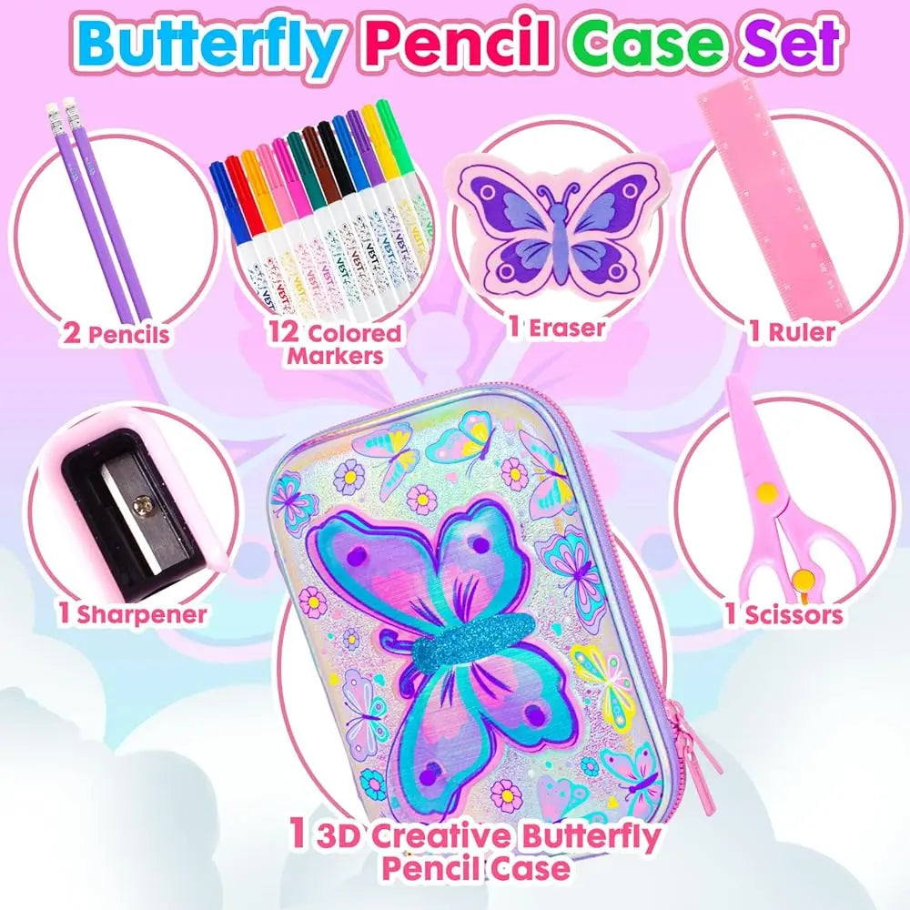 VEST BUTTERFLY STATIONERY SET SPARKLES