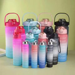 4PCS GRADIENT PORTABLE BOTTLE SET