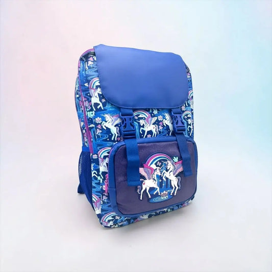 BLUE UNICORN FLAP OVER BACKPACK