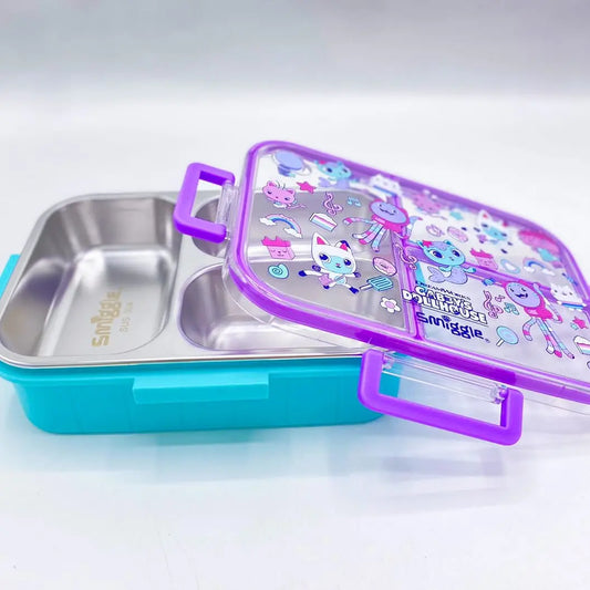 SMIGGLE STAINLESS STEEL TRIO LARGE LUNCH BOX SPARKLES