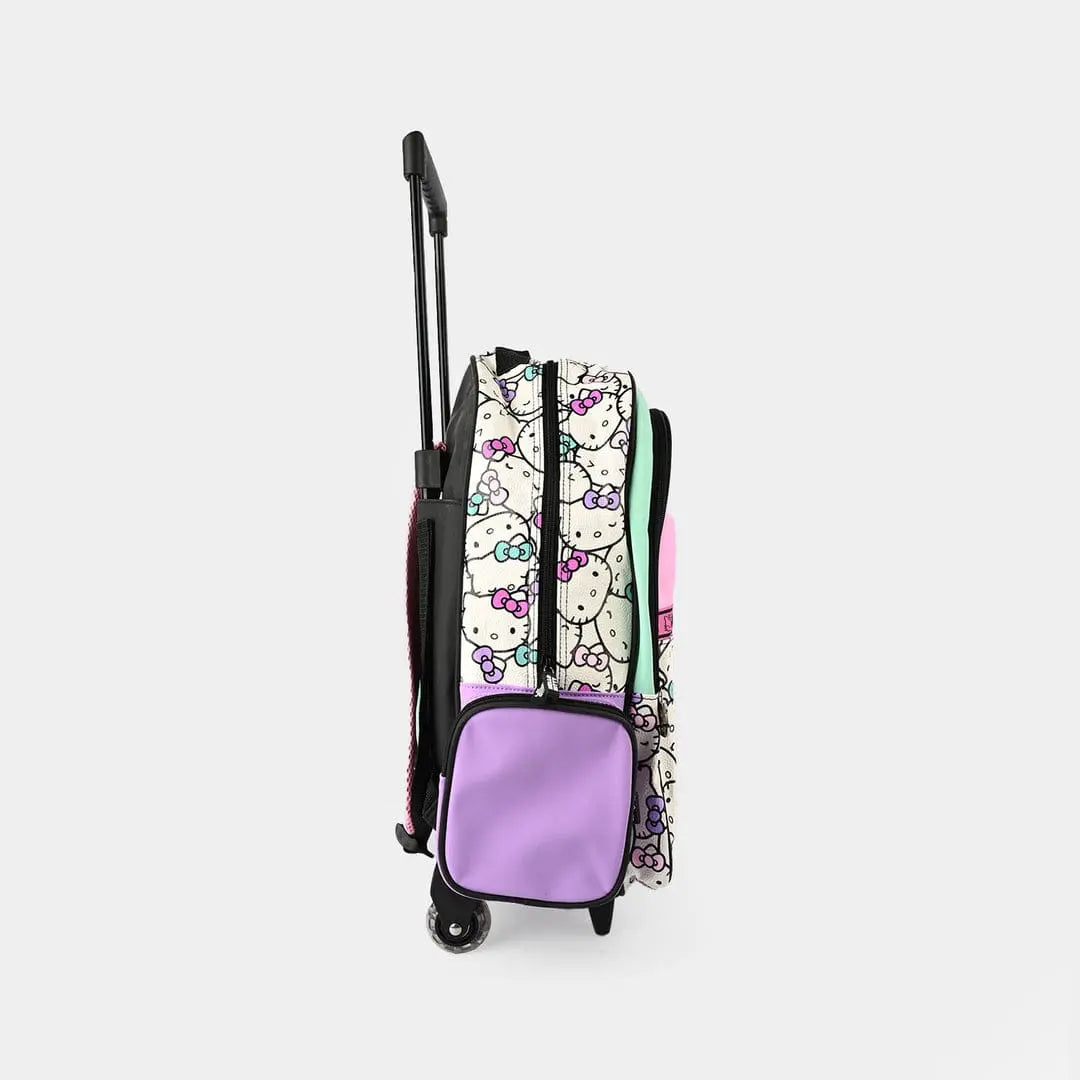 HELLO KITTY TROLLEY BACKPACK WITH LIGHT UP WHEELS - Sparkles