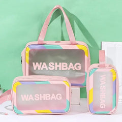 SET OF TOILETRY WASH BAGS