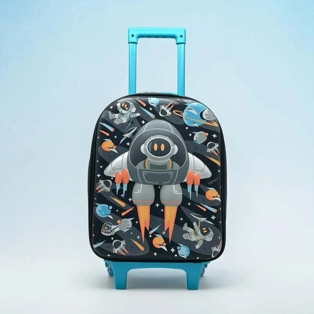TRAVEL LUGGAGE TROLLEY - SPACE ROCKET