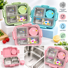PRACTICAL COMPARTMENT STAINLESS STEEL LUNCH BOX