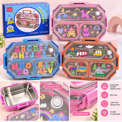 COOL & PRACTICAL STAINLESS STEEL COMPARTMENT LUNCH BOX