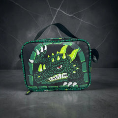 GREEN DINOSAUR INSULATED LUNCH BAG