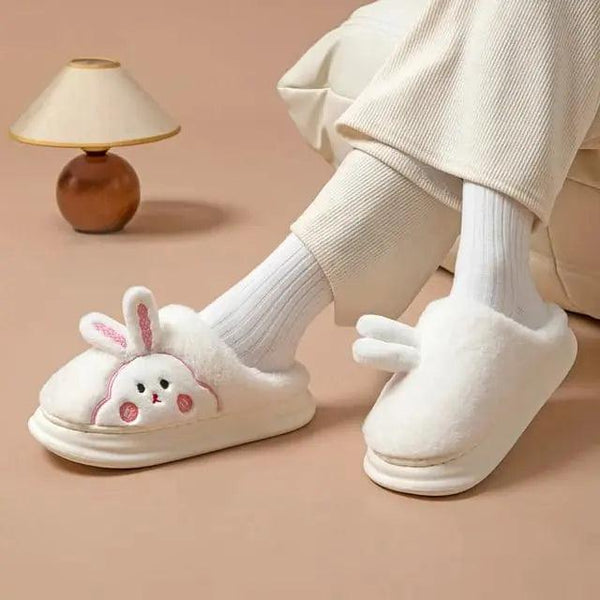 FLUFFY BUNNY SLIPPERS FOR WINTER