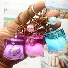 SLEEPING BEAR PENTAGON KEYCHAIN