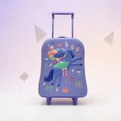 PURPLE UNICORN TRAVEL TROLLEY BAG - Sparkles