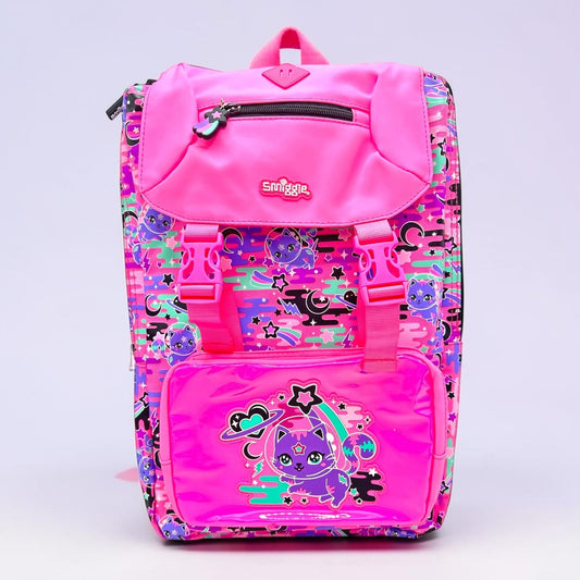 SHIMMERY CAT FLAP OVER BACKPACK