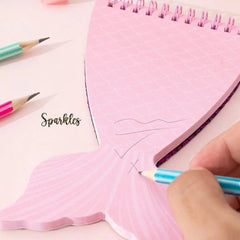 GLOSSY MERMAID TAIL NOTEBOOK